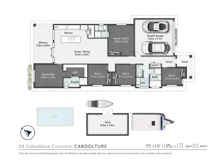 Floorplan of Homely house listing, 58 Columbine Crescent, Caboolture QLD 4510