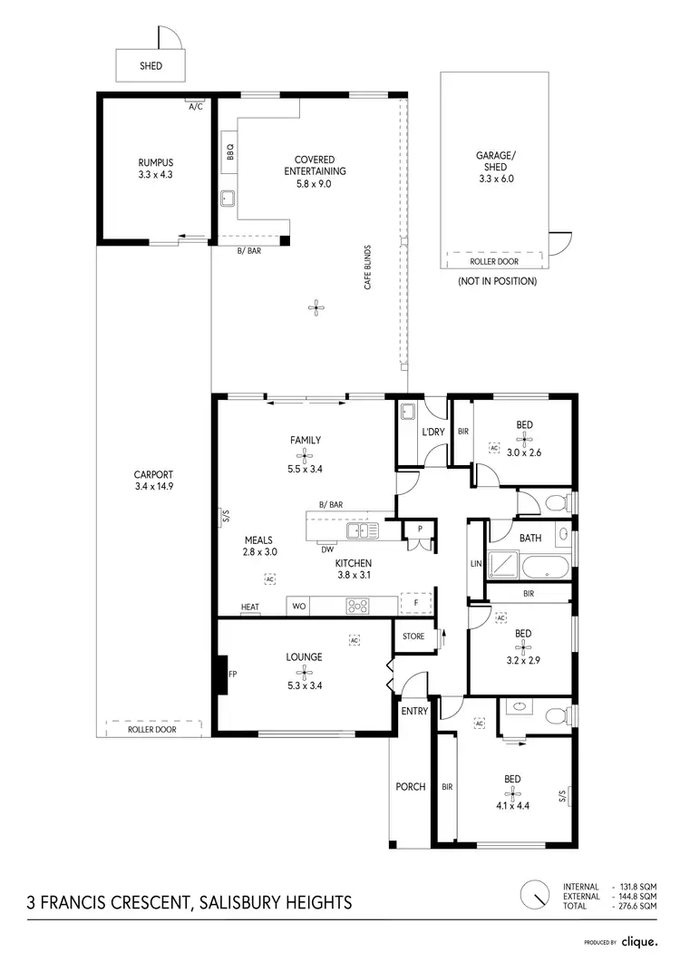 Floorplan of Homely house listing, 3 Francis Crescent, Salisbury Heights SA 5109