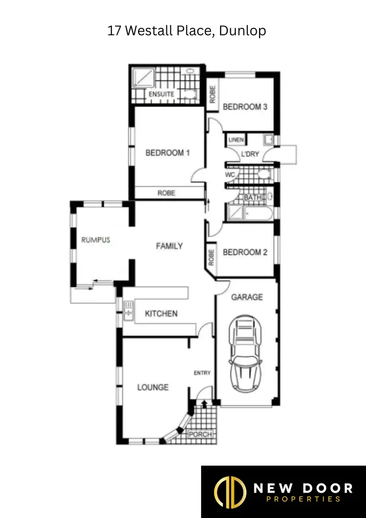 Floorplan of Homely house listing, 17 Westall Place, Dunlop ACT 2615