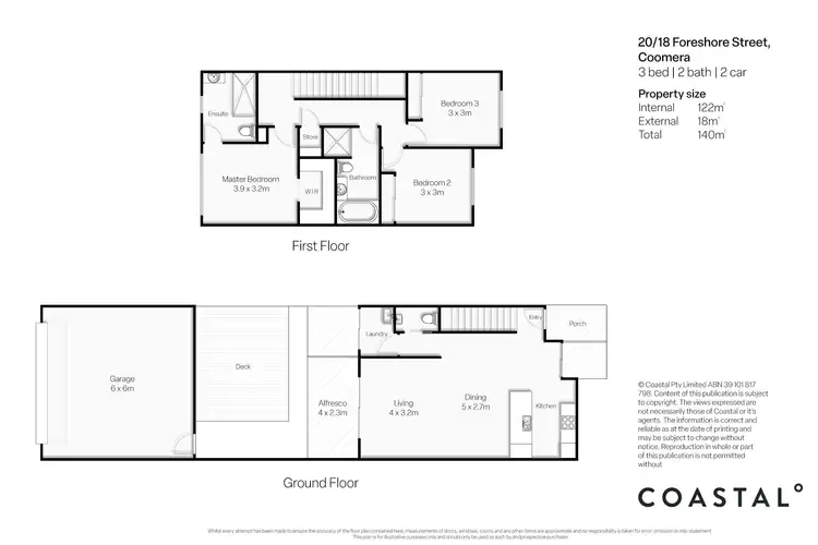 Floorplan of Homely townhouse listing, 20/18 Foreshore Street, Coomera QLD 4209