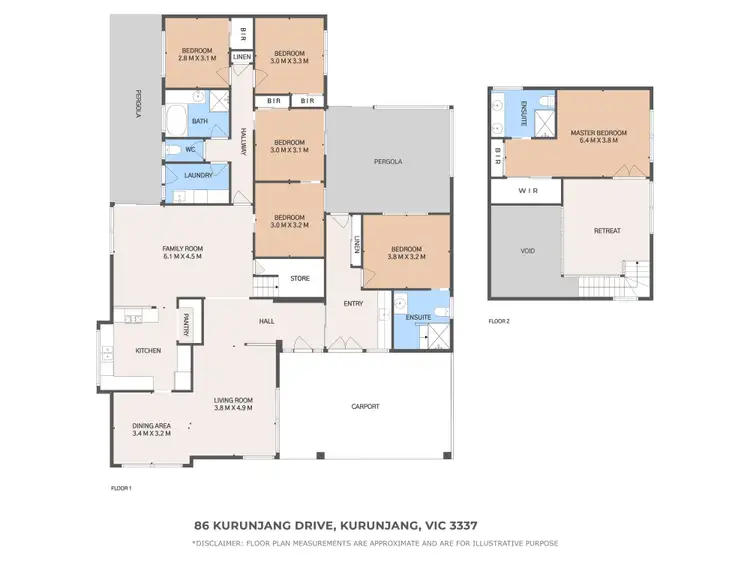 Floorplan of Homely house listing, 86 Kurunjang Drive, Kurunjang VIC 3337