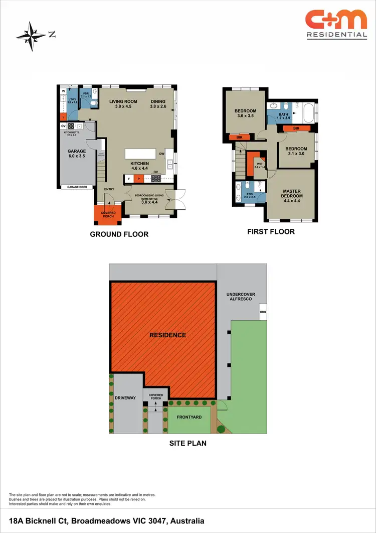 Floorplan of Homely townhouse listing, 18A Bicknell Court, Broadmeadows VIC 3047