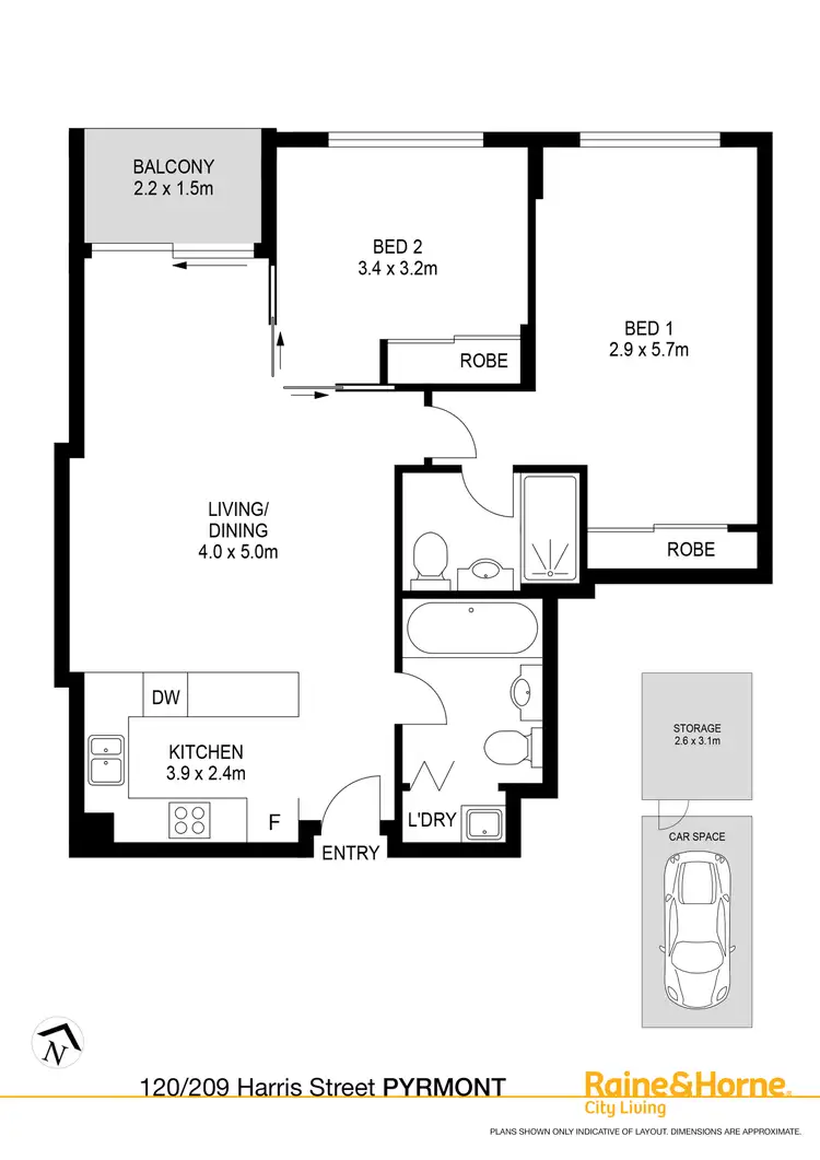Floorplan of Homely apartment listing, Level10/209 Harris Street, Pyrmont NSW 2009