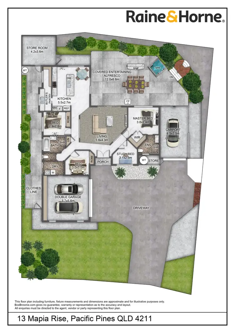 Floorplan of Homely house listing, 13 Mapia Rise, Pacific Pines QLD 4211