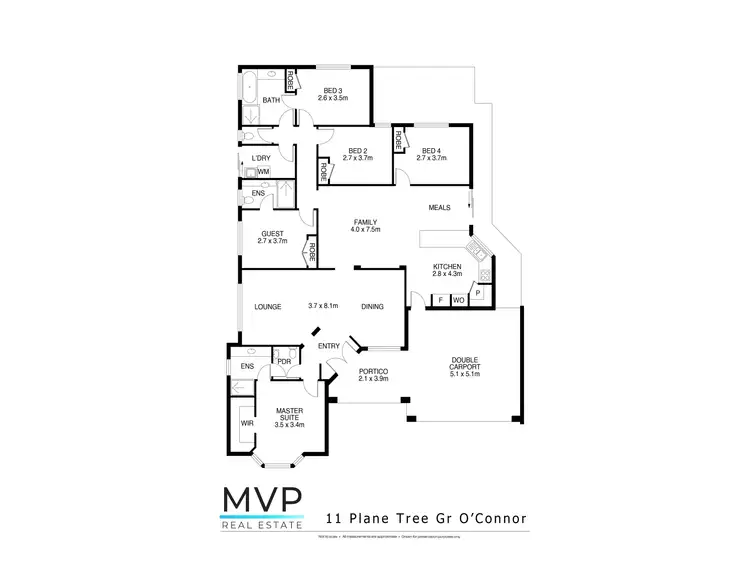 Floorplan of Homely house listing, 11 Plane Tree Grove, O'connor WA 6163
