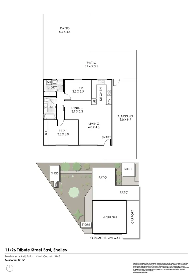 Floorplan of Homely villa listing, 11/96 Tribute Street, Shelley WA 6148