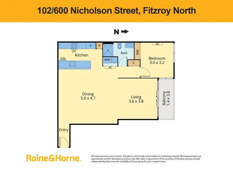Floorplan of Homely apartment listing, 102/600 Nicholson Street, Fitzroy VIC 3065
