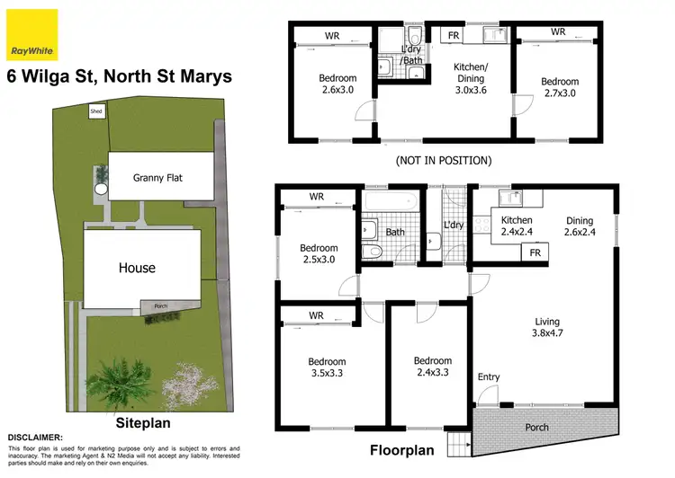 Floorplan of Homely house listing, 6 & 6a Wilga Street, North St Marys NSW 2760