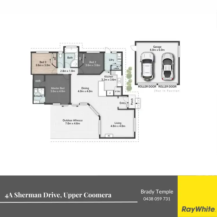 Floorplan of Homely semi-detached listing, 4A Sherman Drive, Upper Coomera QLD 4209