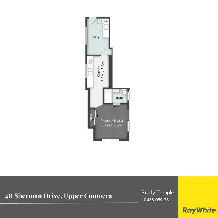 Floorplan of Homely semi-detached listing, 4B Sherman Drive, Upper Coomera QLD 4209