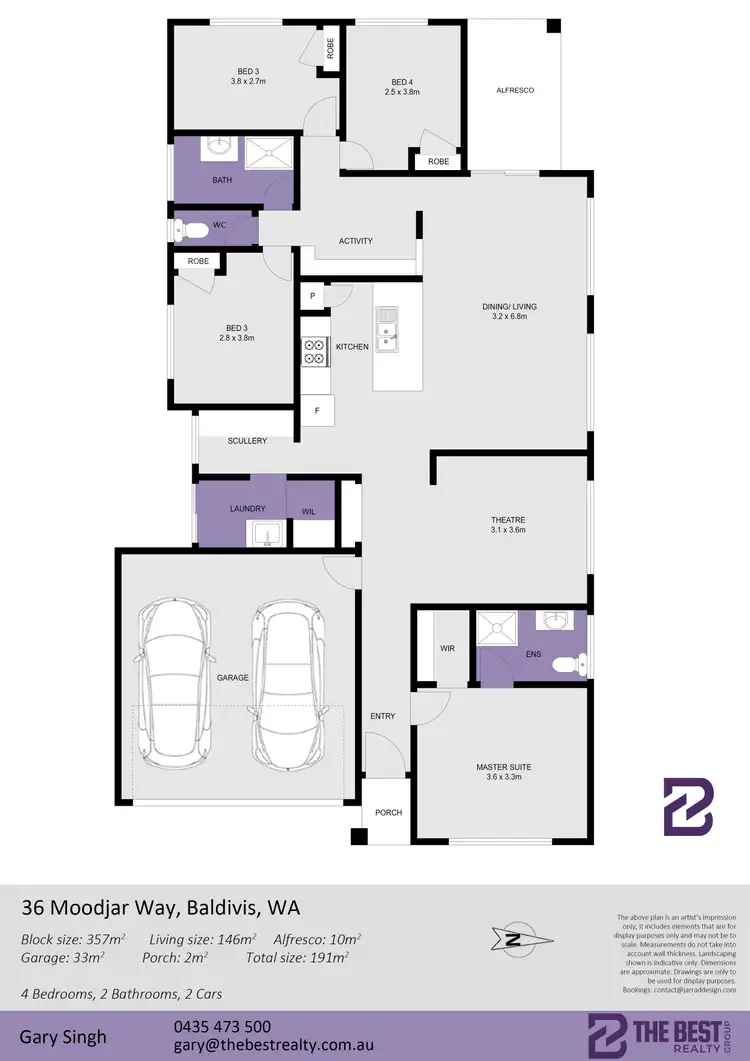 Floorplan of Homely house listing, 36 Moodjar Way, Baldivis WA 6171