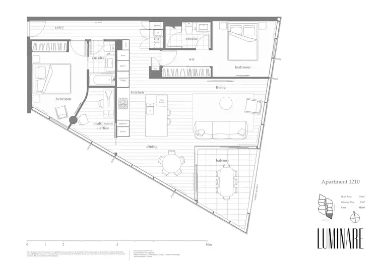 Floorplan of Homely apartment listing, 1210/20 Festival Place, Newstead QLD 4006