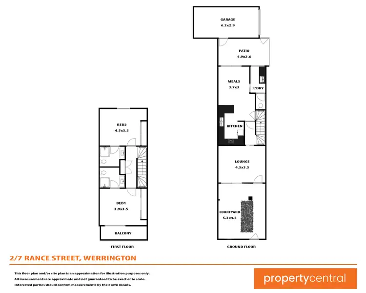 Floorplan of Homely townhouse listing, 2/7 Rance Road, Werrington NSW 2747