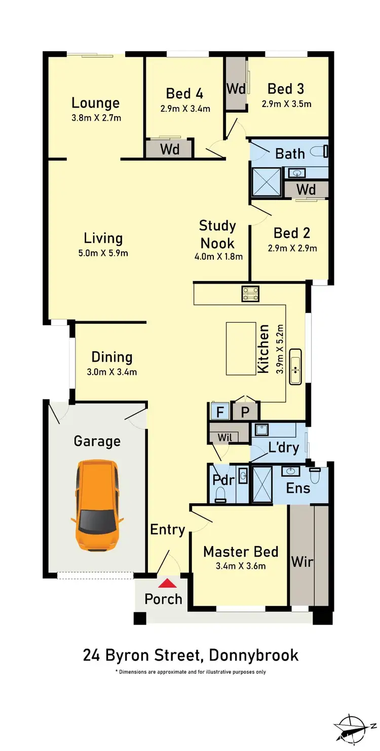 Floorplan of Homely house listing, 24 Byron Street, Donnybrook VIC 3064