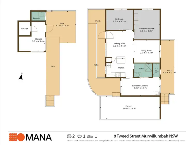 Floorplan of Homely house listing, 8 Tweed Street, Murwillumbah NSW 2484
