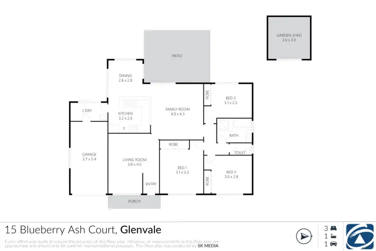 Floorplan of Homely house listing, 15 Blueberry Ash Court, Glenvale QLD 4350
