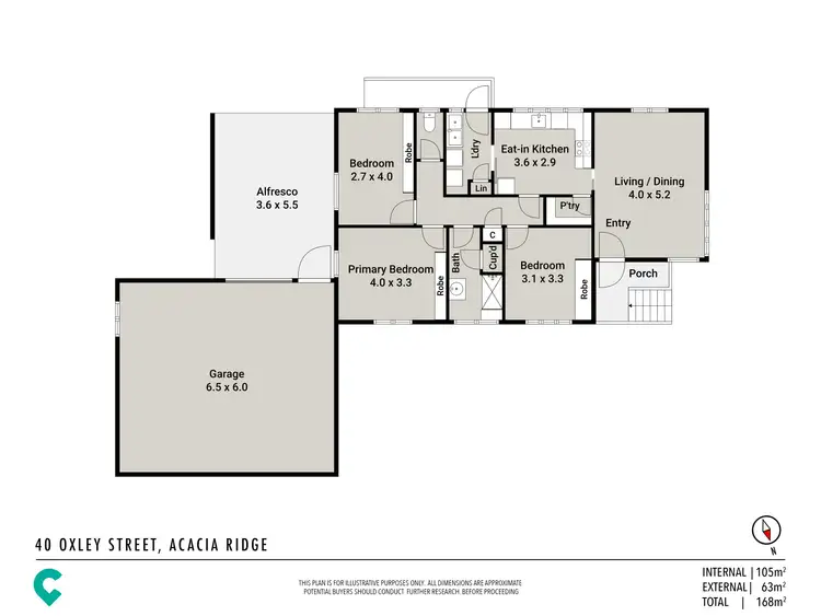 Floorplan of Homely house listing, 40 Oxley Street, Acacia Ridge QLD 4110