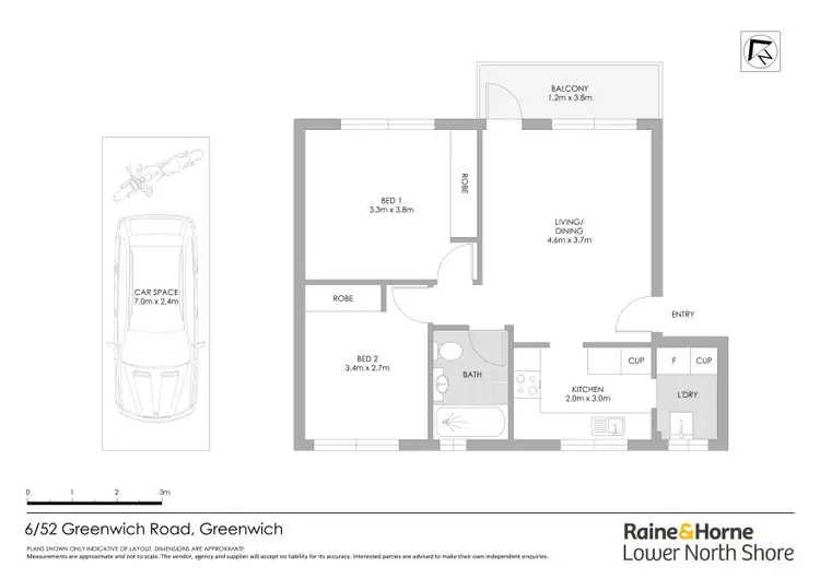 Floorplan of Homely apartment listing, 6/52 Greenwich Road, Greenwich NSW 2065