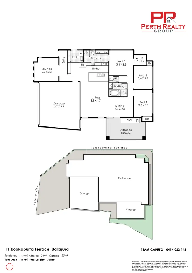 Floorplan of Homely house listing, 11 Kookaburra Terrace, Ballajura WA 6066