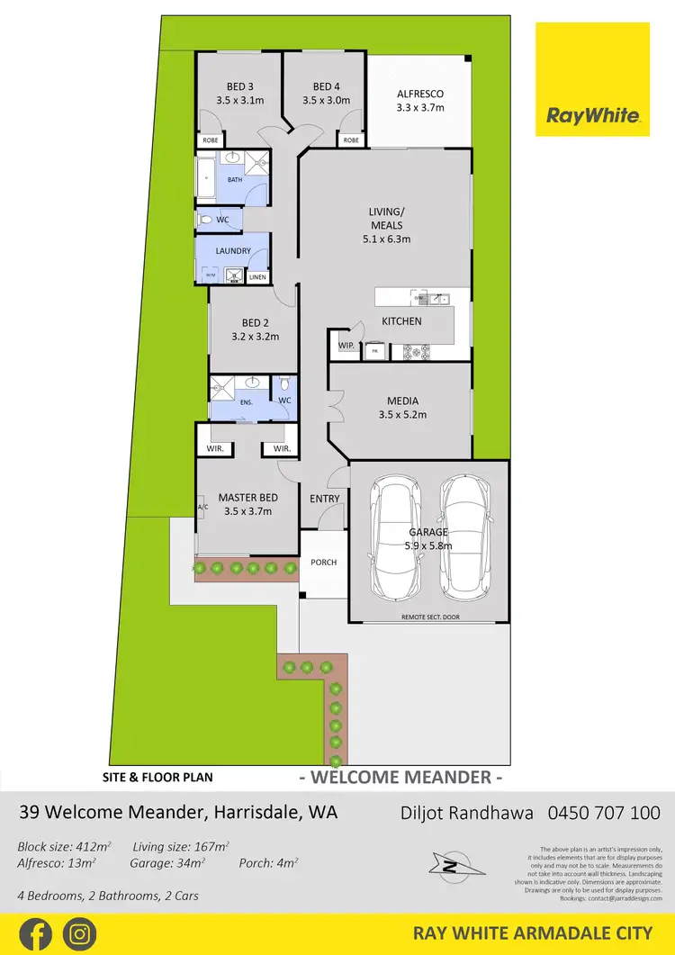 Floorplan of Homely house listing, 39 Welcome Meander, Harrisdale WA 6112