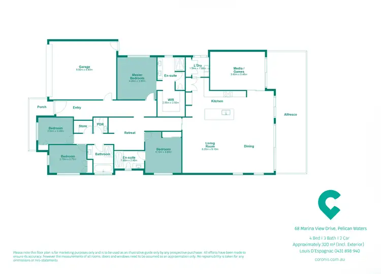 Floorplan of Homely house listing, 68 Marina View Drive, Pelican Waters QLD 4551