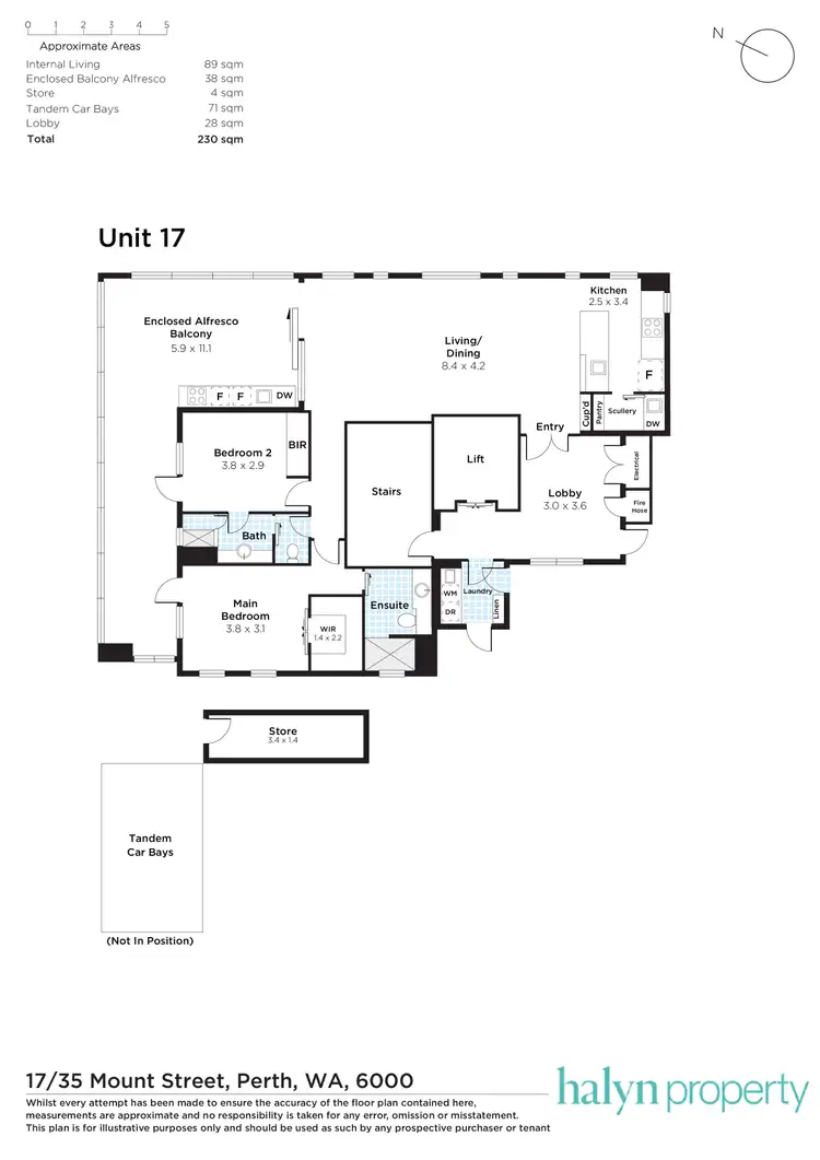 Floorplan of Homely apartment listing, 17/35 Mount Street, West Perth WA 6005