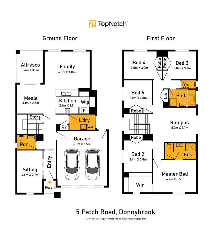 Floorplan of Homely house listing, 5 Patch Road, Donnybrook VIC 3064