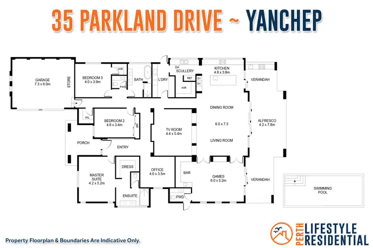 Floorplan of Homely house listing, 35 Parkland Drive, Yanchep WA 6035