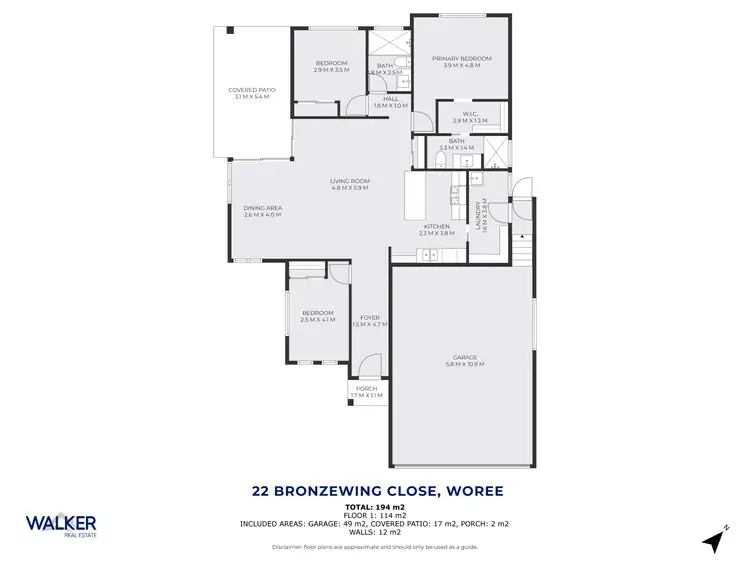 Floorplan of Homely house listing, 22 Bronzewing Close, Woree QLD 4868