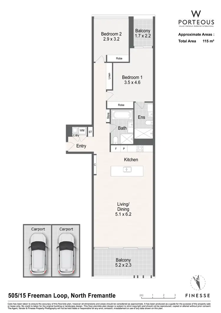 Floorplan of Homely apartment listing, 505/15 Freeman Loop, North Fremantle WA 6159