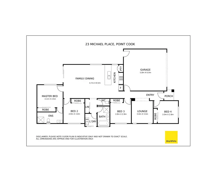 Floorplan of Homely house listing, 23 Michael Place, Point Cook VIC 3030