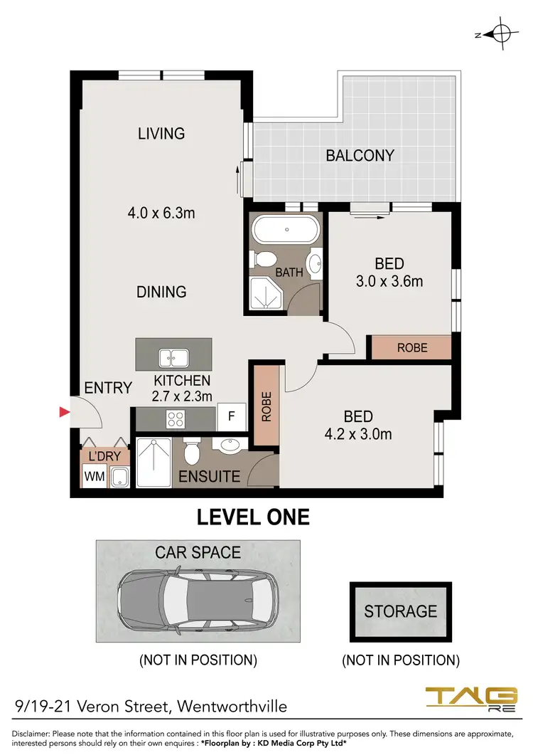 Floorplan of Homely unit listing, 9/19-21 Veron Street, Wentworthville NSW 2145