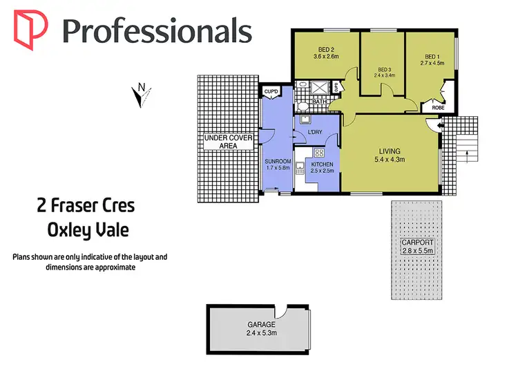 Floorplan of Homely house listing, 2 Fraser Crescent, Oxley Vale NSW 2340