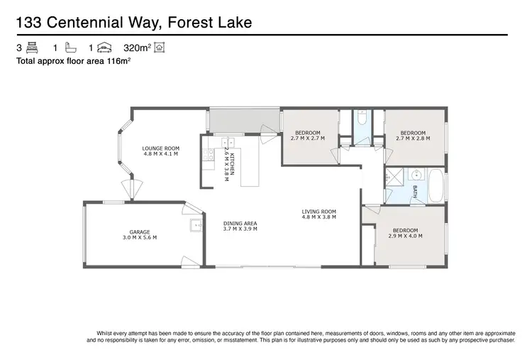 Floorplan of Homely house listing, 133 Centennial Way, Forest Lake QLD 4078