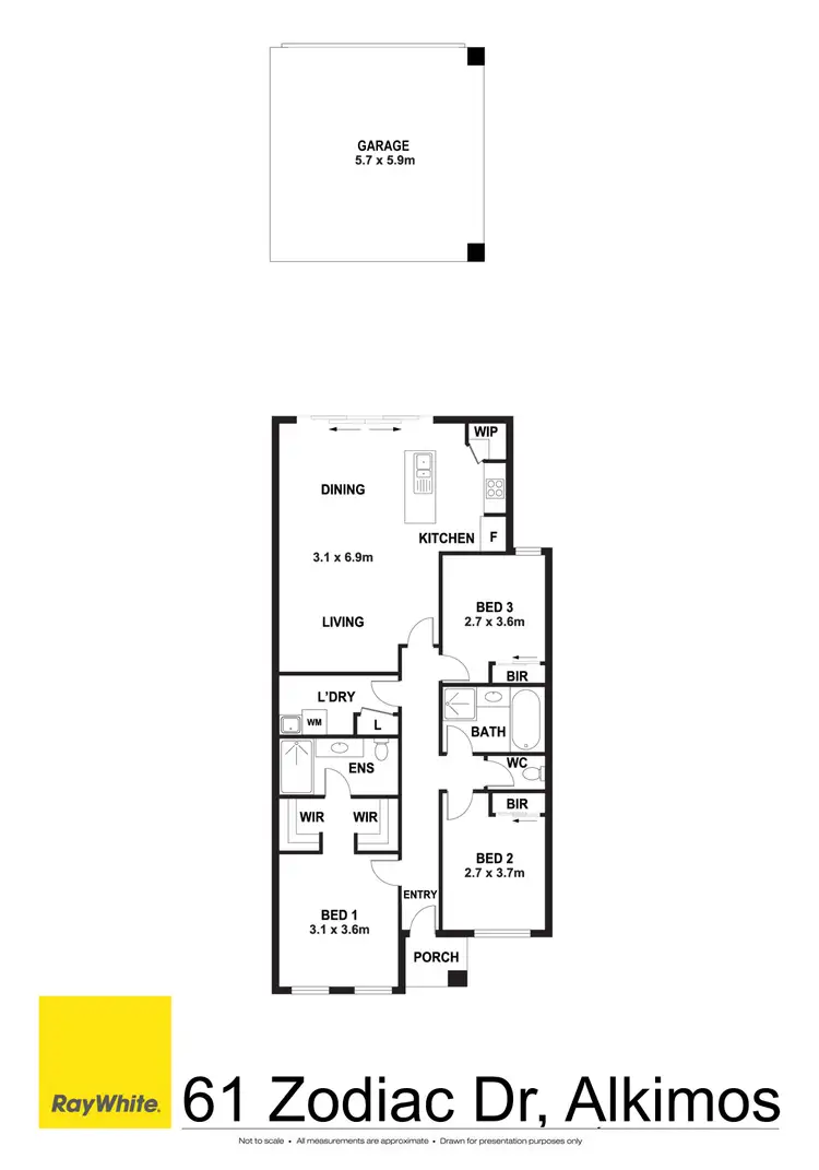 Floorplan of Homely house listing, 61 Zodiac Drive, Alkimos WA 6038