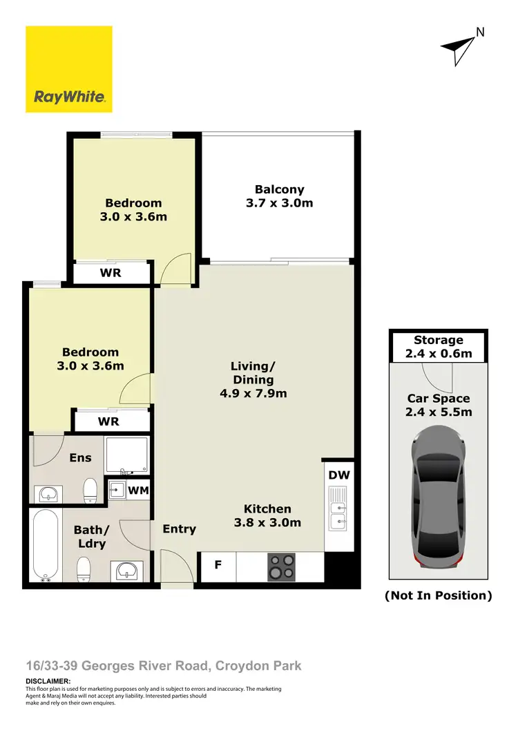 Floorplan of Homely apartment listing, 16/33-39 Georges River Rd, Croydon Park NSW 2133