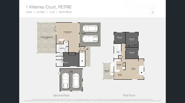 Floorplan of Homely house listing, 1 Killarney Court, Petrie QLD 4502