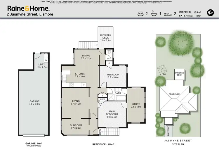 Floorplan of Homely house listing, 2 Jasmyne Street, Lismore NSW 2480