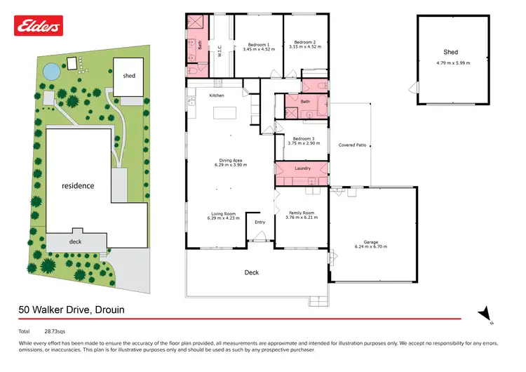 Floorplan of Homely house listing, 50 Walker Drive, Drouin VIC 3818