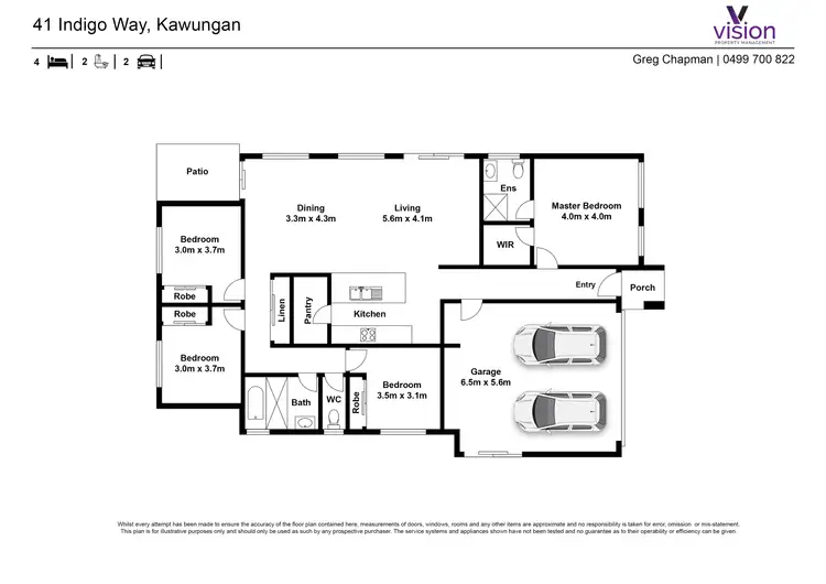 Floorplan of Homely house listing, 41 Indigo Way, Kawungan QLD 4655