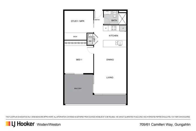 Floorplan of Homely apartment listing, 709/61 Camilleri Way, Gungahlin ACT 2912