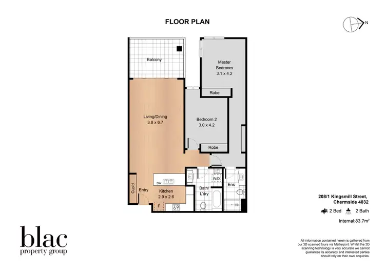 Floorplan of Homely unit listing, 208/1 Kingsmill Street, Chermside QLD 4032
