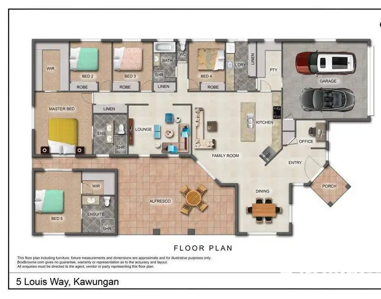 Floorplan of Homely house listing, 5 Louis Way, Kawungan QLD 4655