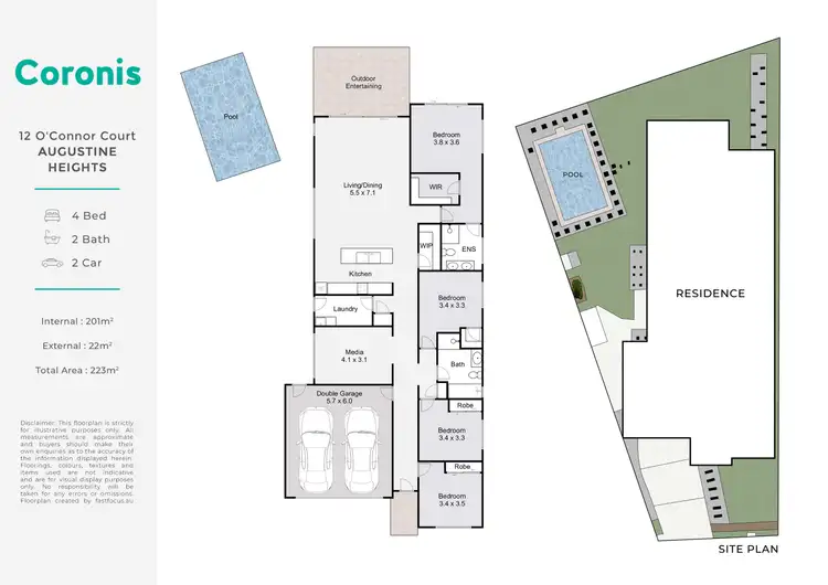 Floorplan of Homely house listing, 12 O'Connor Court, Augustine Heights QLD 4300