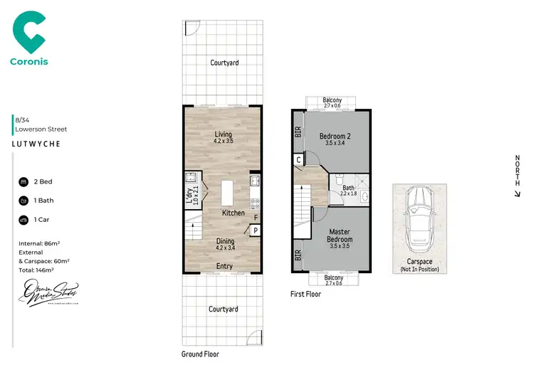 Floorplan of Homely townhouse listing, 8/34 Lowerson Street, Lutwyche QLD 4030