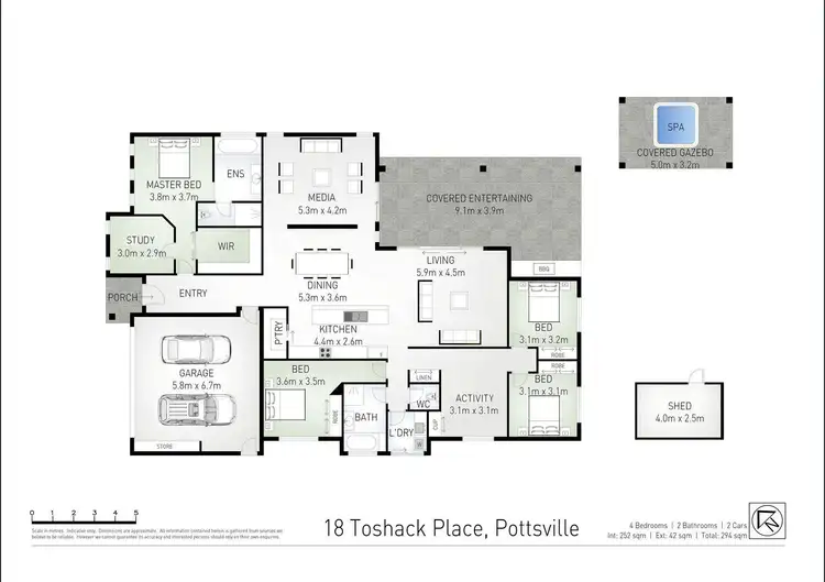 Floorplan of Homely house listing, 18 Toshack Place, Pottsville NSW 2489