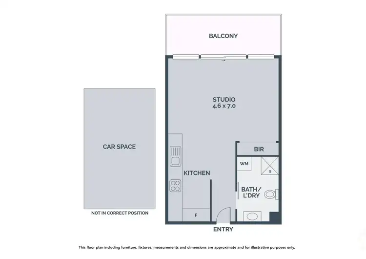 Floorplan of Homely studio listing, 309A/41-43 Stockade Avenue, Coburg VIC 3058
