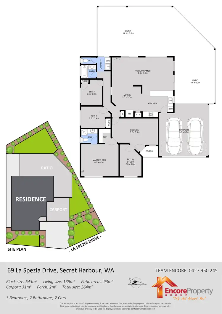 Floorplan of Homely house listing, 69 La Spezia Drive, Secret Harbour WA 6173