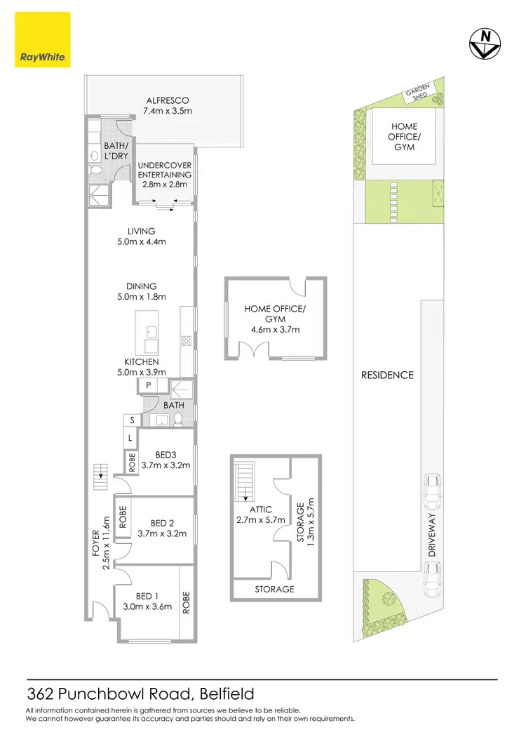 Floorplan of Homely semi-detached listing, 362 Punchbowl Road, Belfield NSW 2191