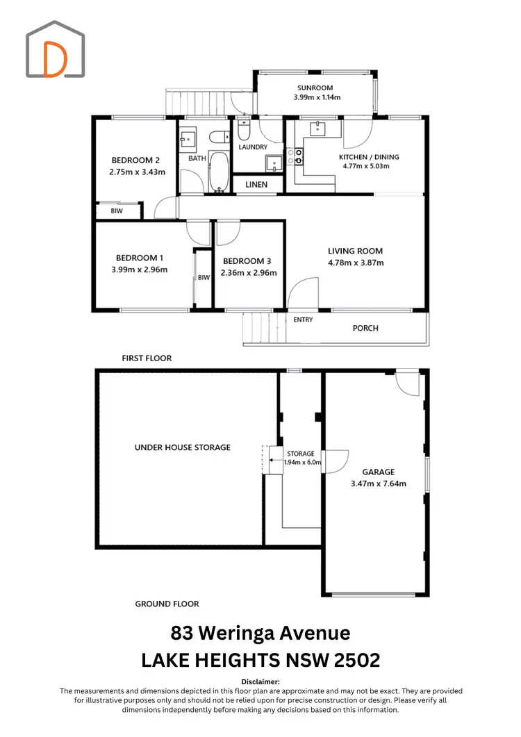 Floorplan of Homely house listing, 83 Weringa Avenue, Lake Heights NSW 2502